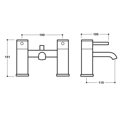 Studio G Bath Shower Mixer - Chrome